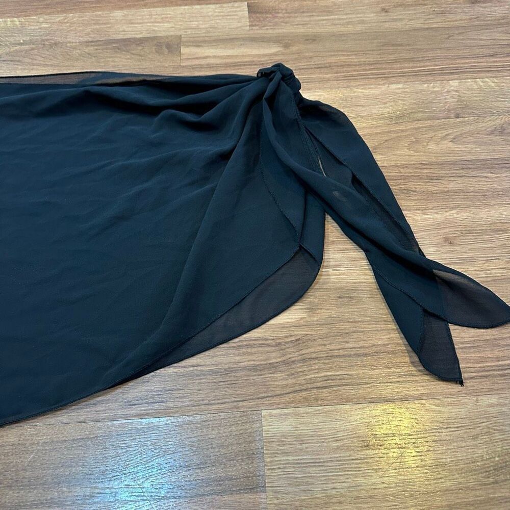 Swimsuit Wrap With Side Tie Black | Women